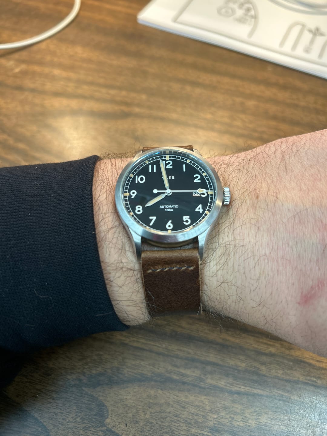 Customer photo review of Horween Brown Nut Dublin | Black Thread