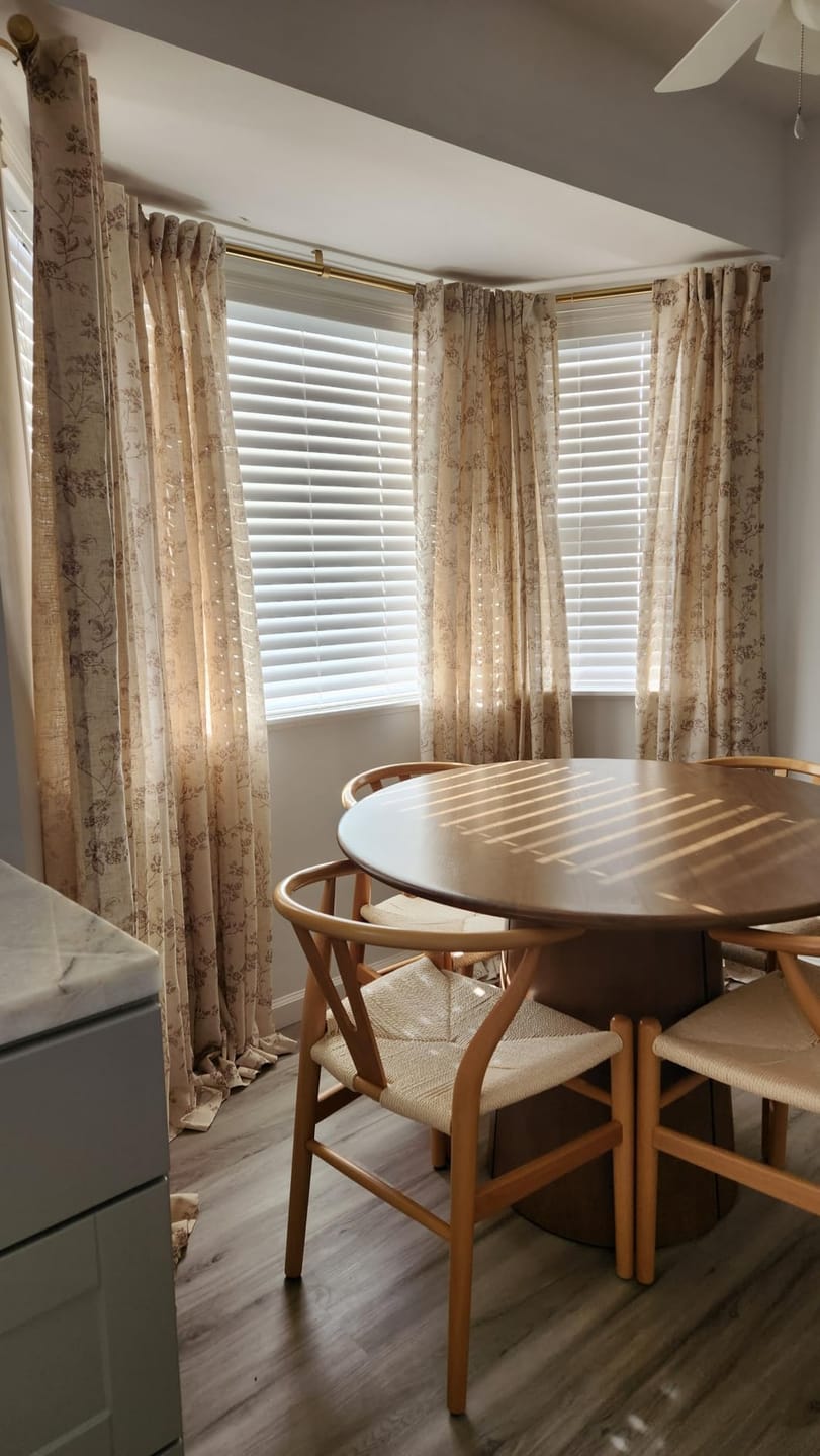 Customer photo review of Vine Blossom Linen Blend Curtains