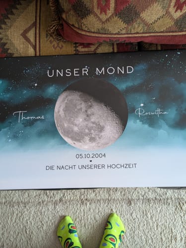 Customer photo review of Personalisierte Leinwand "Die Nacht, in der wir geheiratet haben"