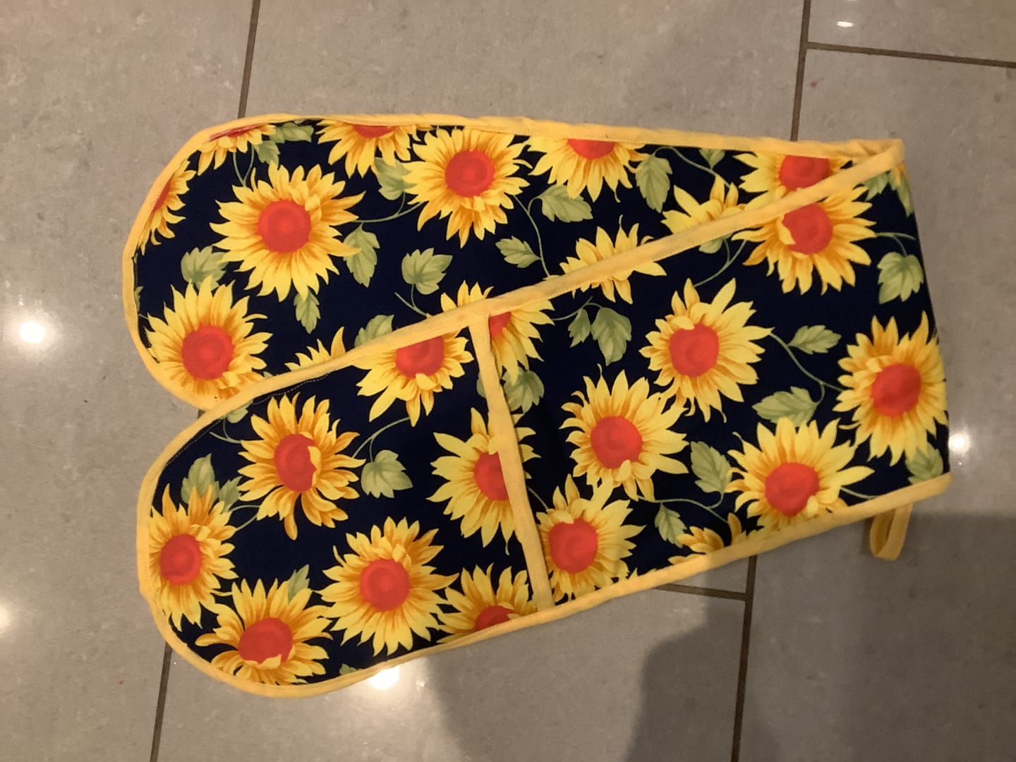 Customer photo review of Sunflowers Rose & Hubble Cotton Poplin Fabric