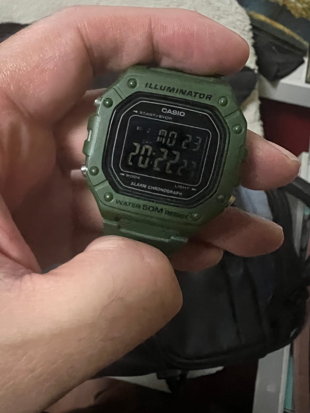 Customer photo review of Reloj Casio Vintage W-218H-3BV Pantalla Negativa