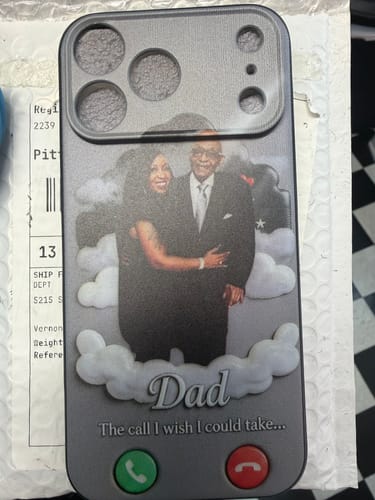 Customer photo review of The Call I Wish I Could Take - Personalized Memorial Phone Case
