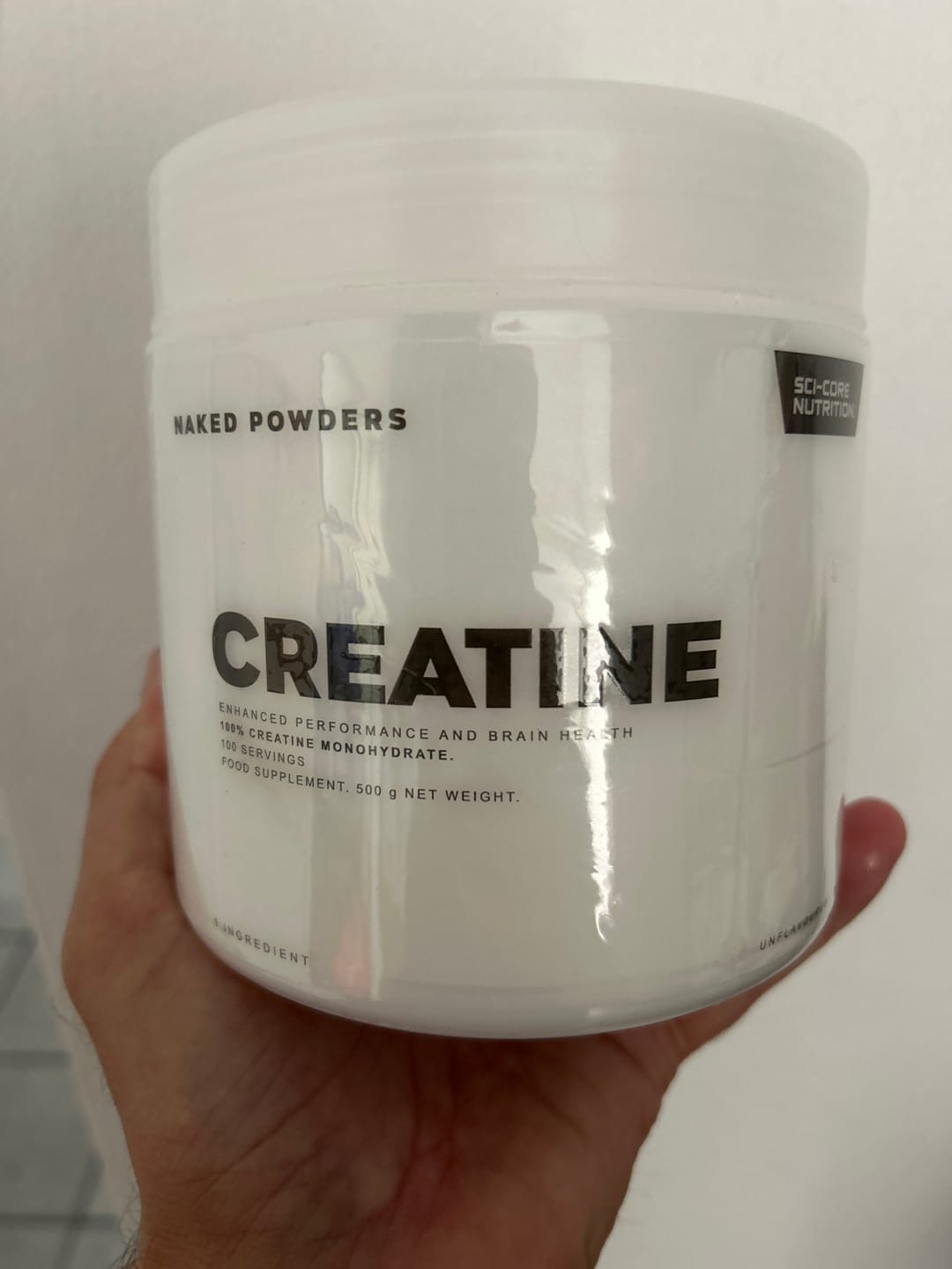 Customer photo review of NAKED CREATINE MONOHYDRATE - 500g | 100 Servings