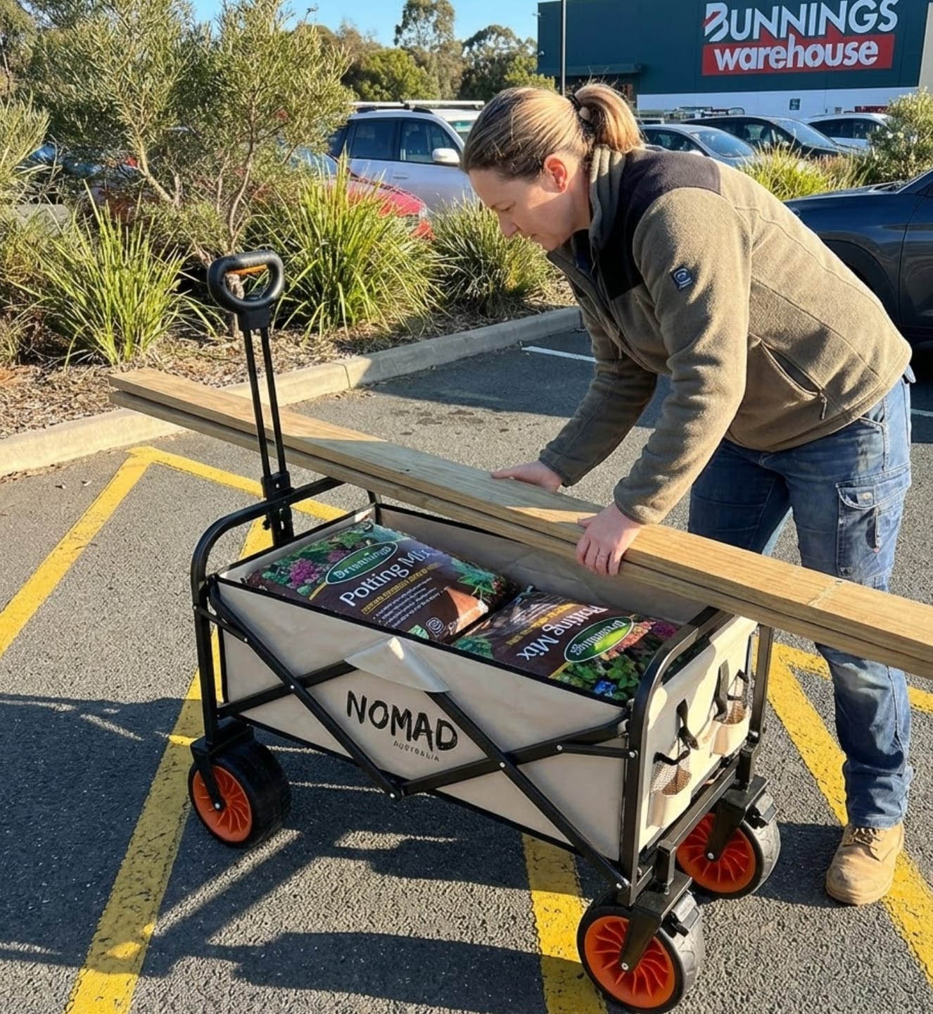 Customer photo review of Nomad Hybrid Electric Heavy-Duty Camping Trolley