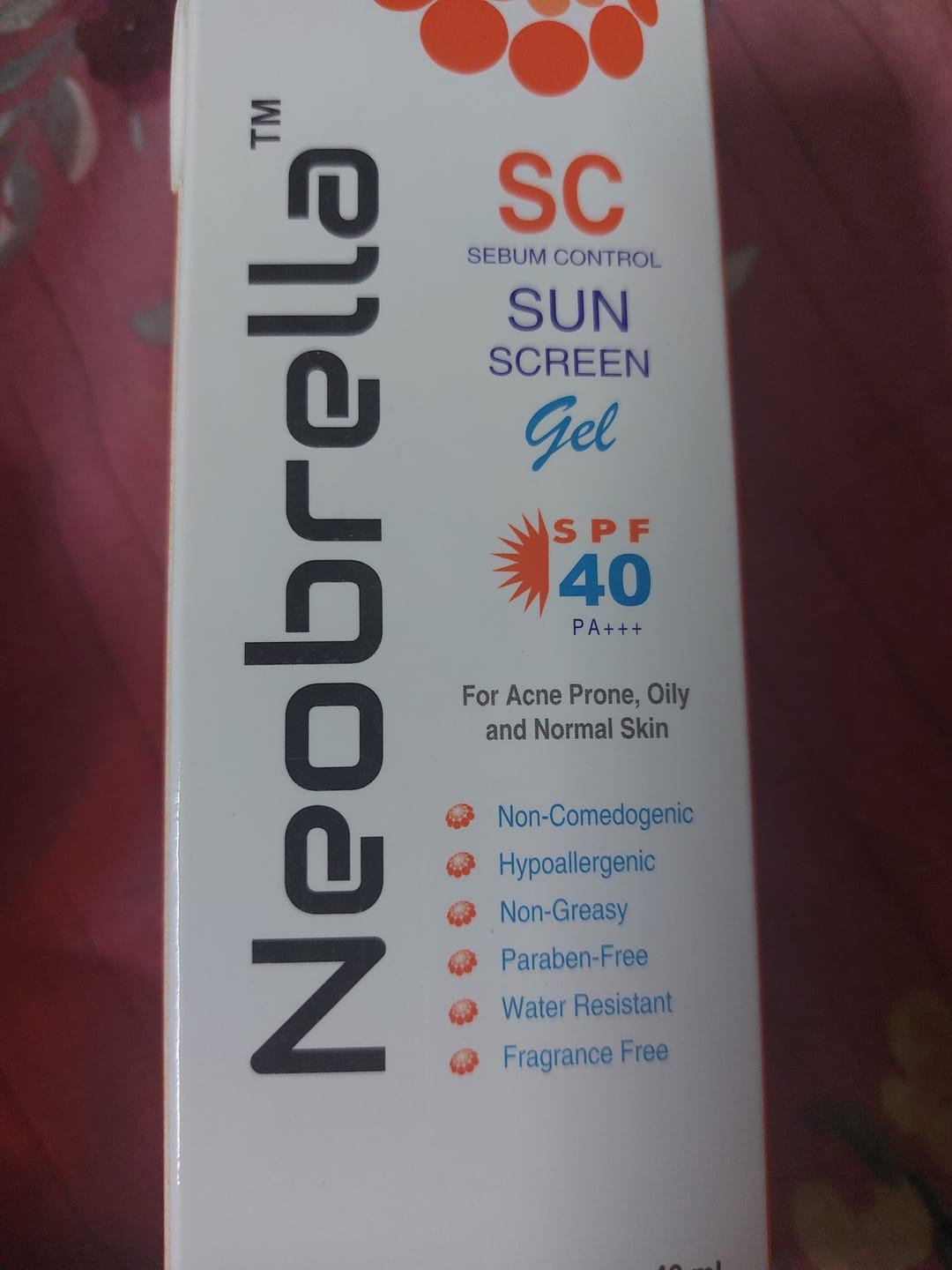 Customer photo review of Neobrella SC (Sebum control gel) (SPF 40 and PA +++)