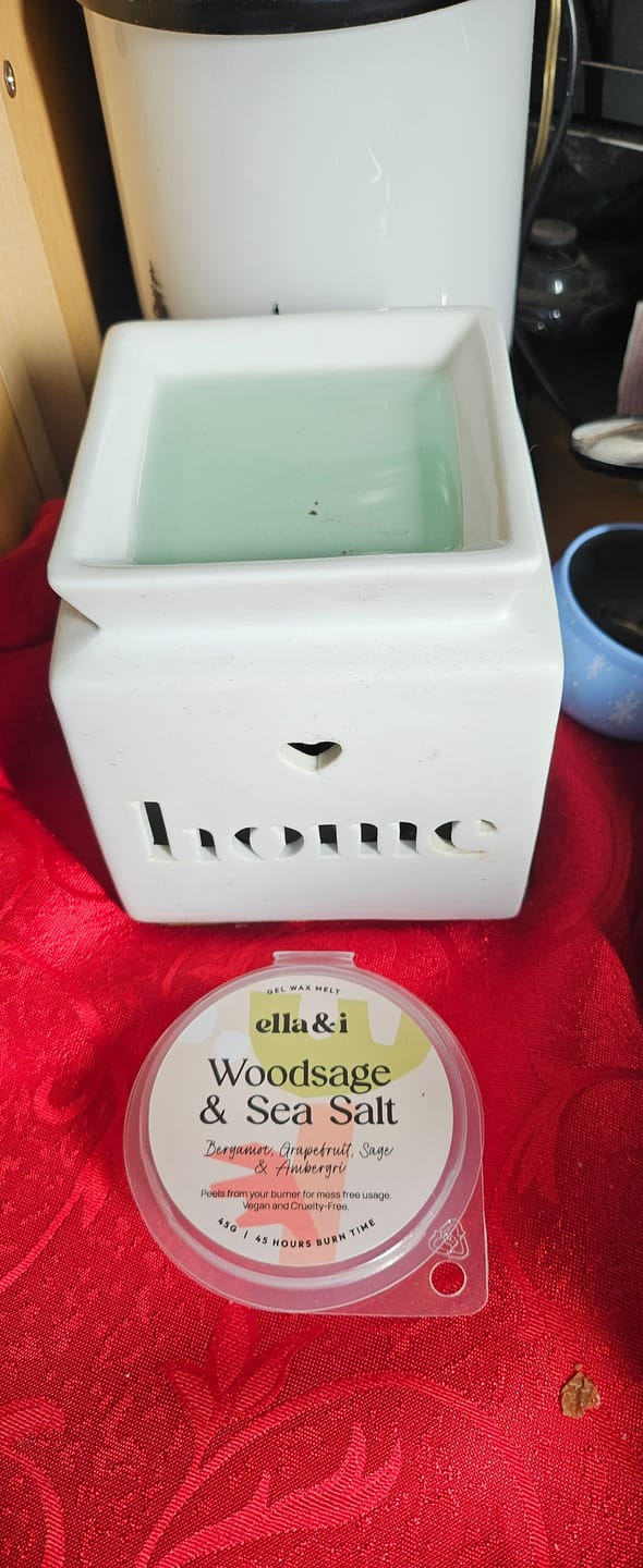 Customer photo review of Woodsage & Sea Salt Gel Melt - 20% off Fragrance of the Month