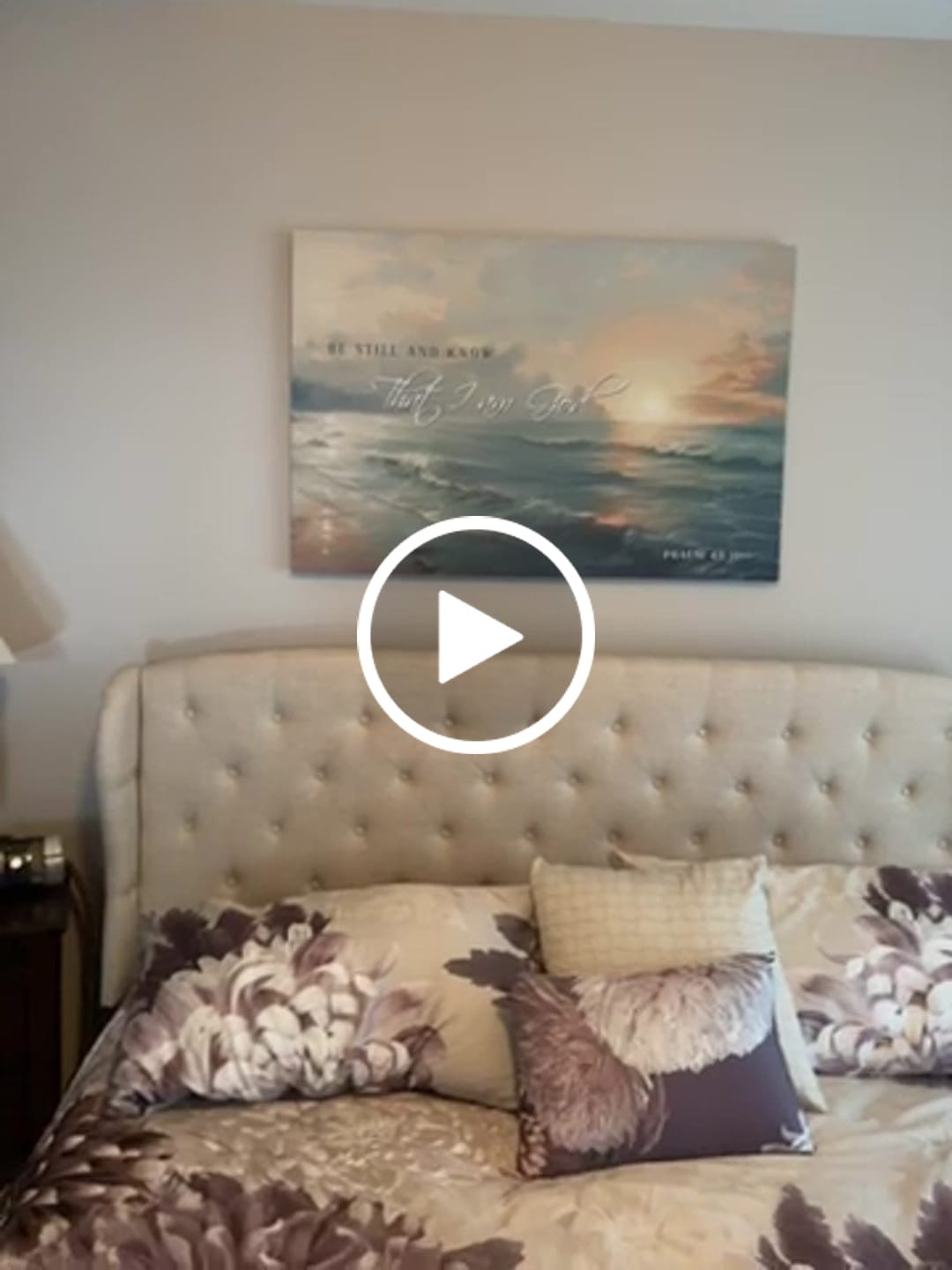 Customer video review of Be Still and Know, Seascape, Psalm 46:10 Wall Art Canvas Print