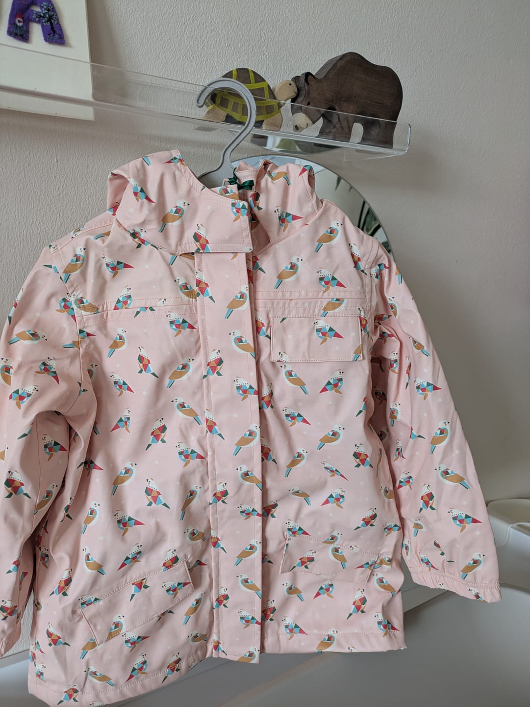 Customer photo review of Origami Birds Waterproof Recycled Raincoat