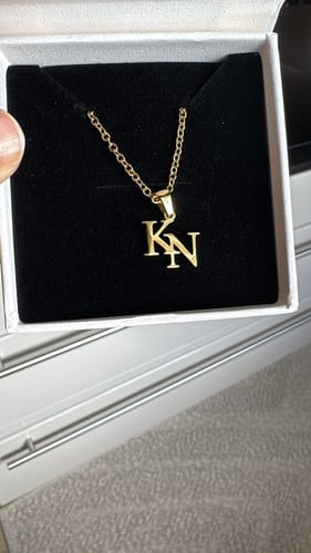 Customer photo review of Interlocking Initials Necklace