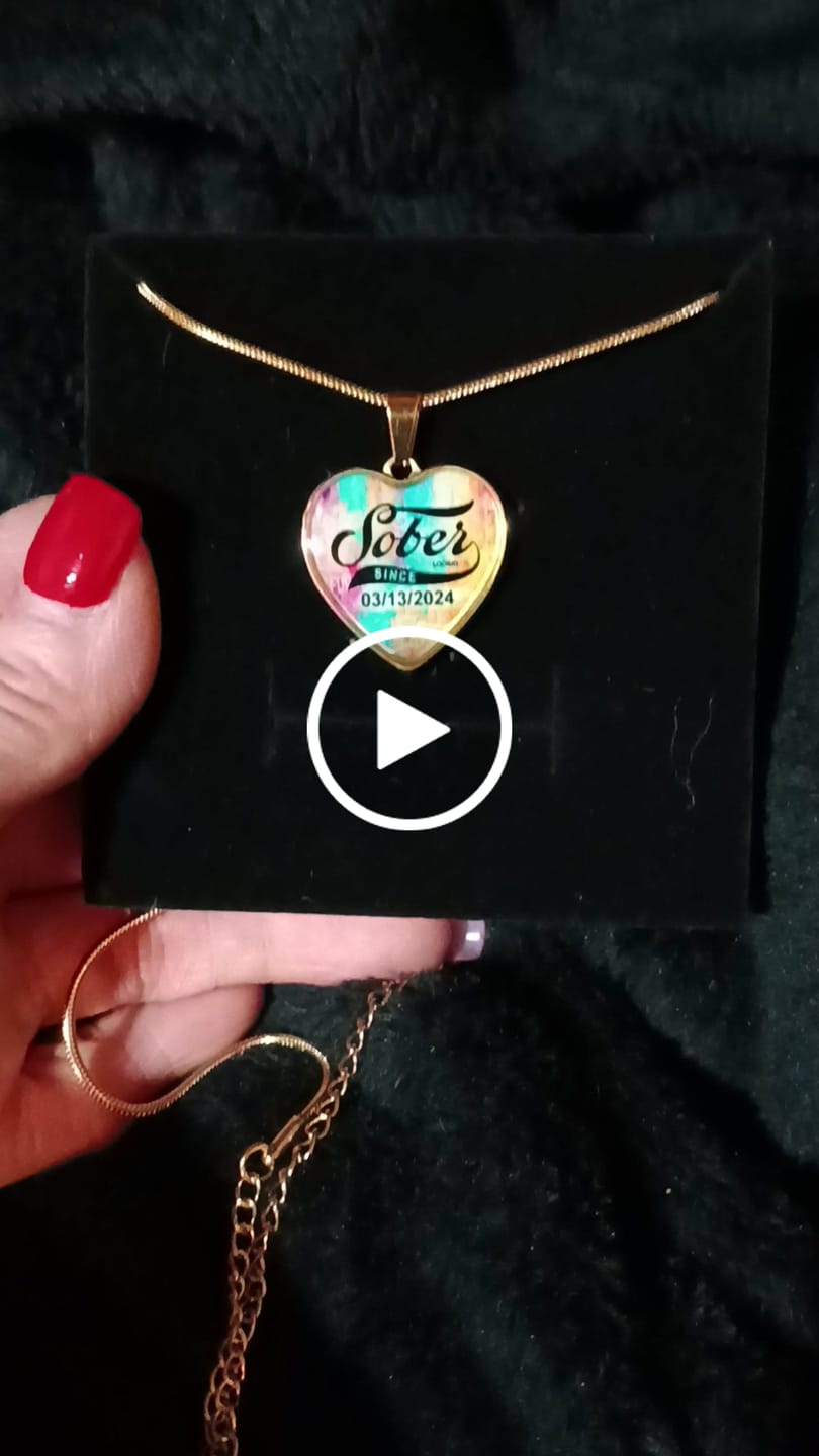 Customer video review of Sobriety Gift | Sober Since Heart Necklace with Personalized Date