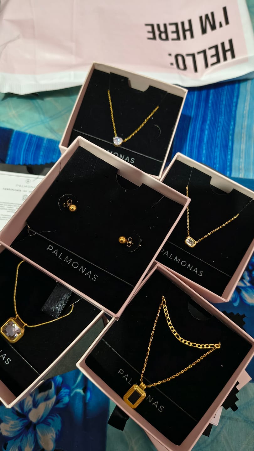 Customer photo review of Octagon Diamond Necklace