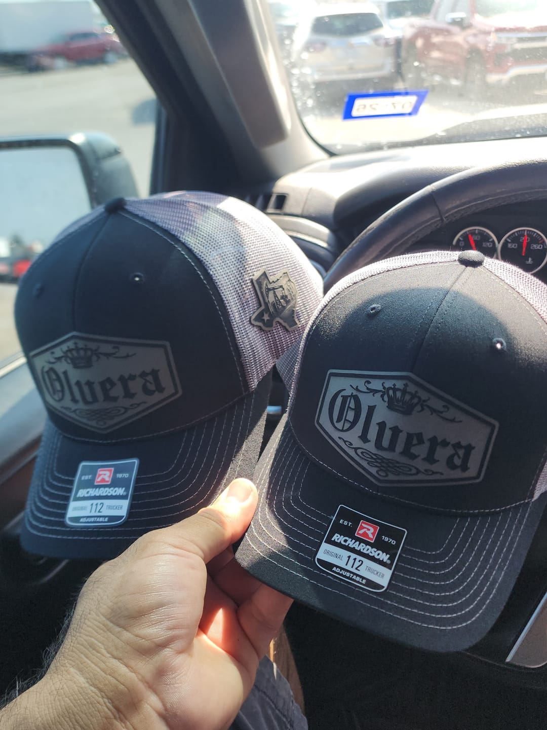 Customer photo review of Alpha Royale - Personalize It - Leather Patch Hat - Richardson 112