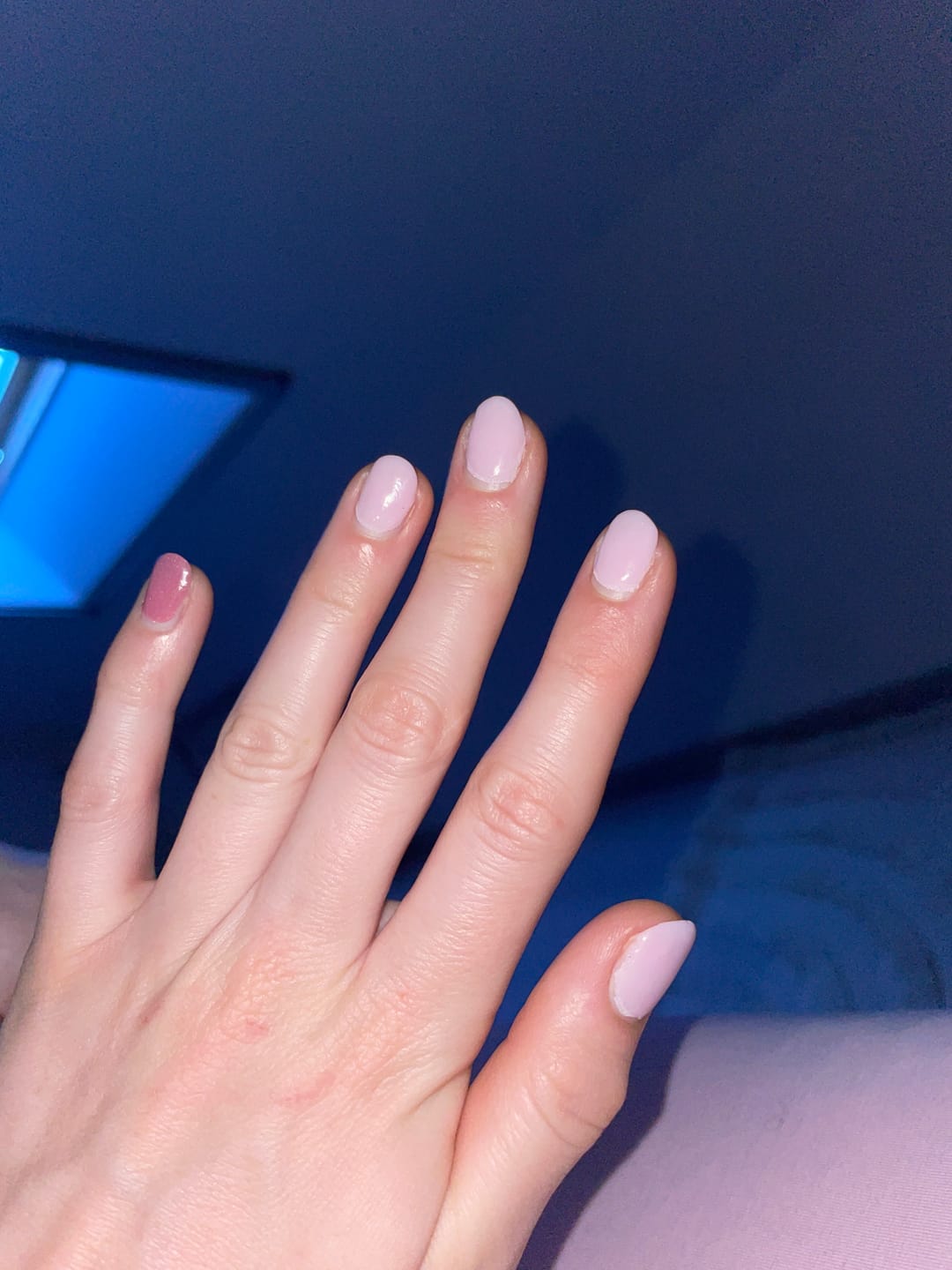 Customer photo review of Baby Pink Dipping Powder