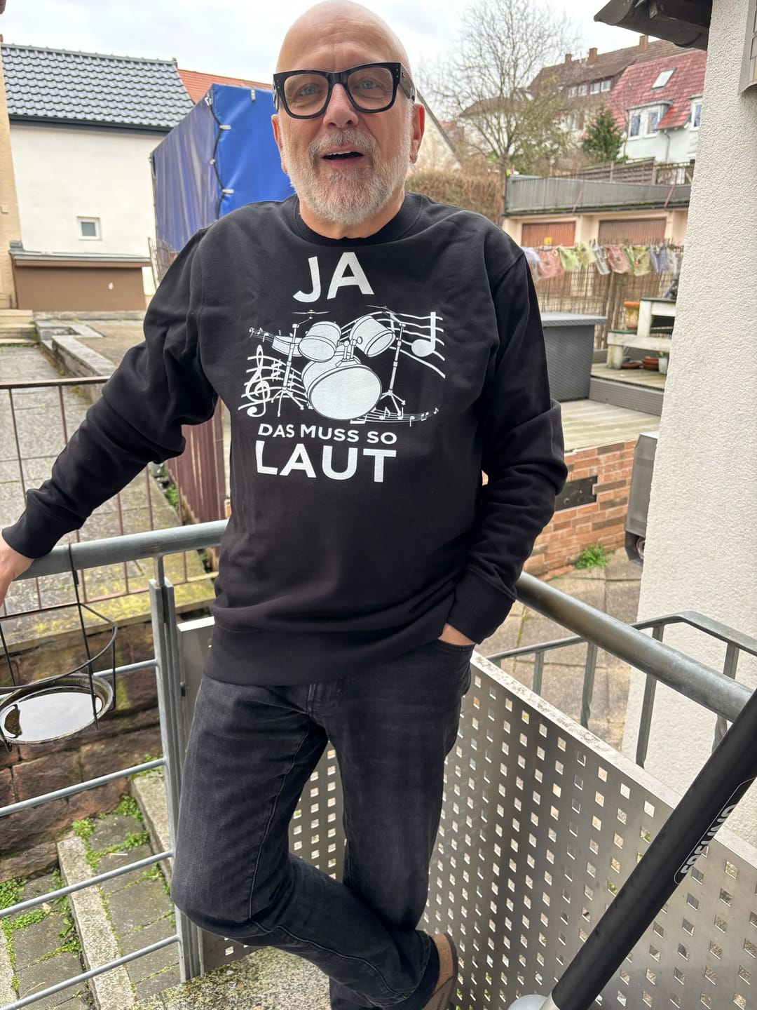 Customer photo review of Schlagzeug – Premium Bio Pullover