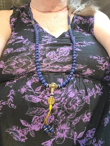 Customer photo review of Lapis Lazuli Third Eye Mala