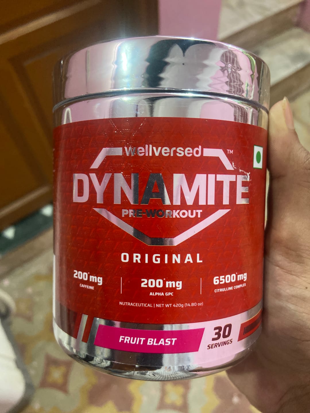 Customer photo review of Dynamite Pre-Workout | Valencia Orange - (420g, 30 Servings)