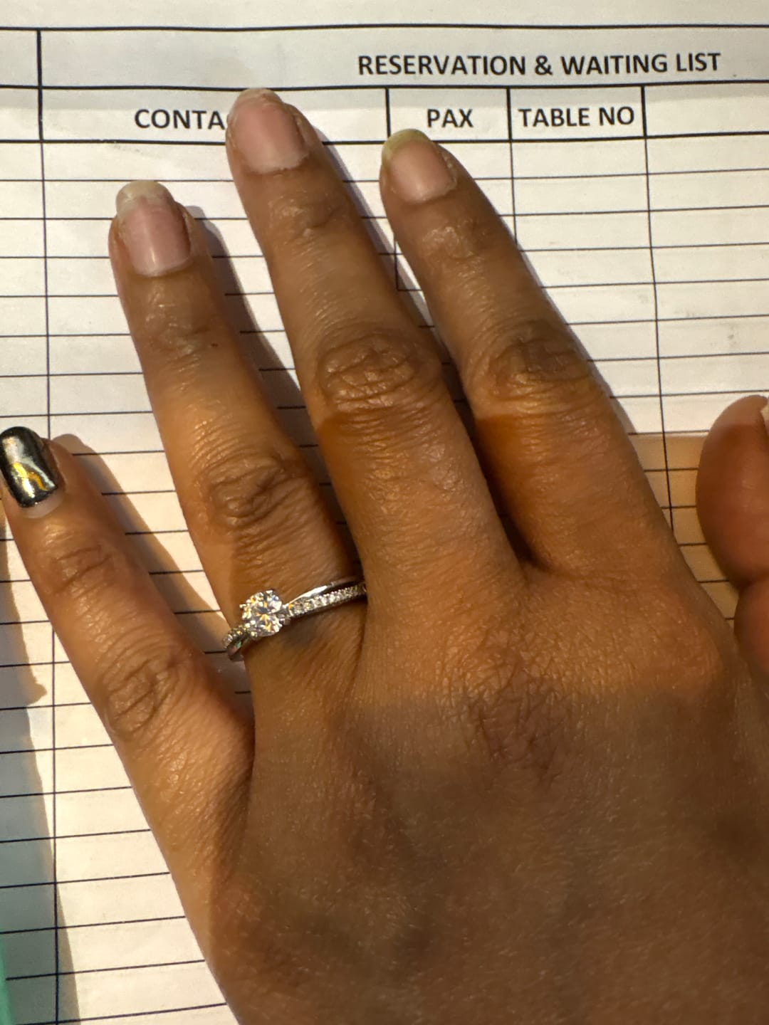 Customer photo review of Silver Zircon Layered Ring