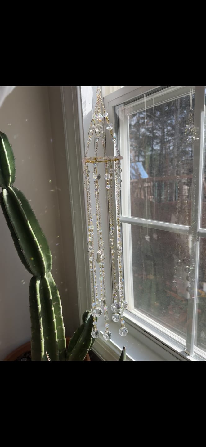 Customer photo review of Long Chandelier Suncatcher Video Tutorial + Materials Guide | Cindoria