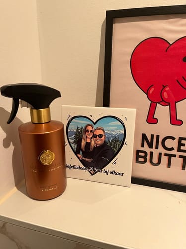 Customer photo review of Vrolijke Karikatuur Hart Tegel – Jouw Foto als Expressieve Karikatuur