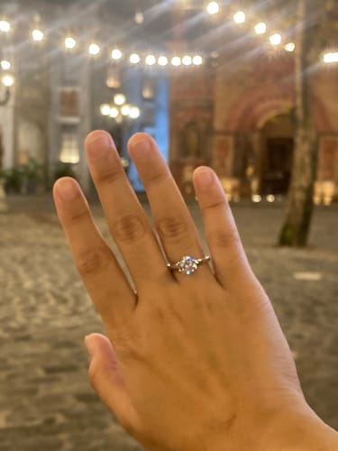 Customer photo review of 1.5ct Lotus Engagement Ring (ON HAND)