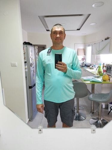 Customer photo review of Men's UPF 50+ Long Sleeve Fishing Shirt FS01M