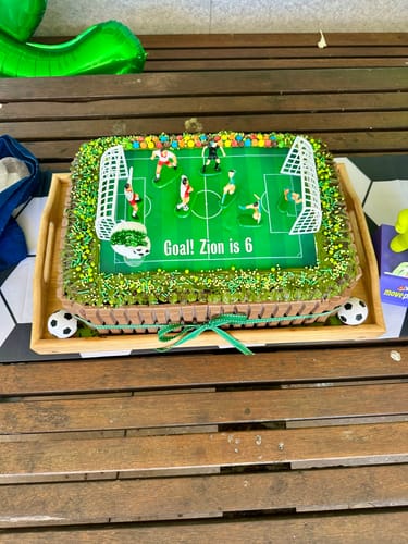 Customer photo review of Soccer Field  - Personalised Edible Image toppers
