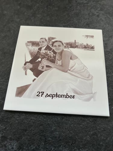 Customer photo review of Sepia Vintage Portret Tegeltje