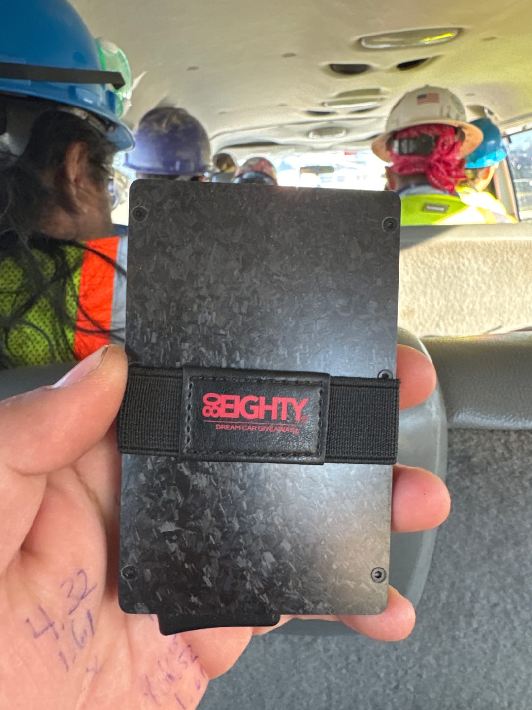 Customer photo review of 80Eighty® Minimalist Forged Carbon Wallet