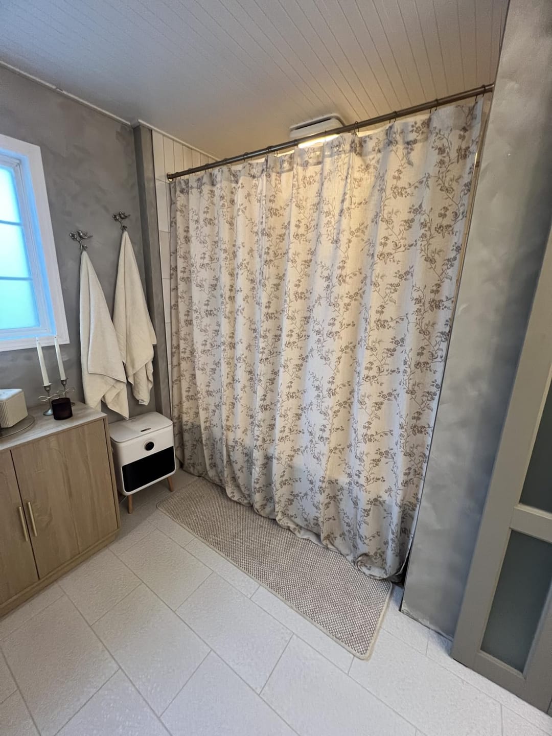 Customer photo review of Vine Blossom Linen Blend Curtains