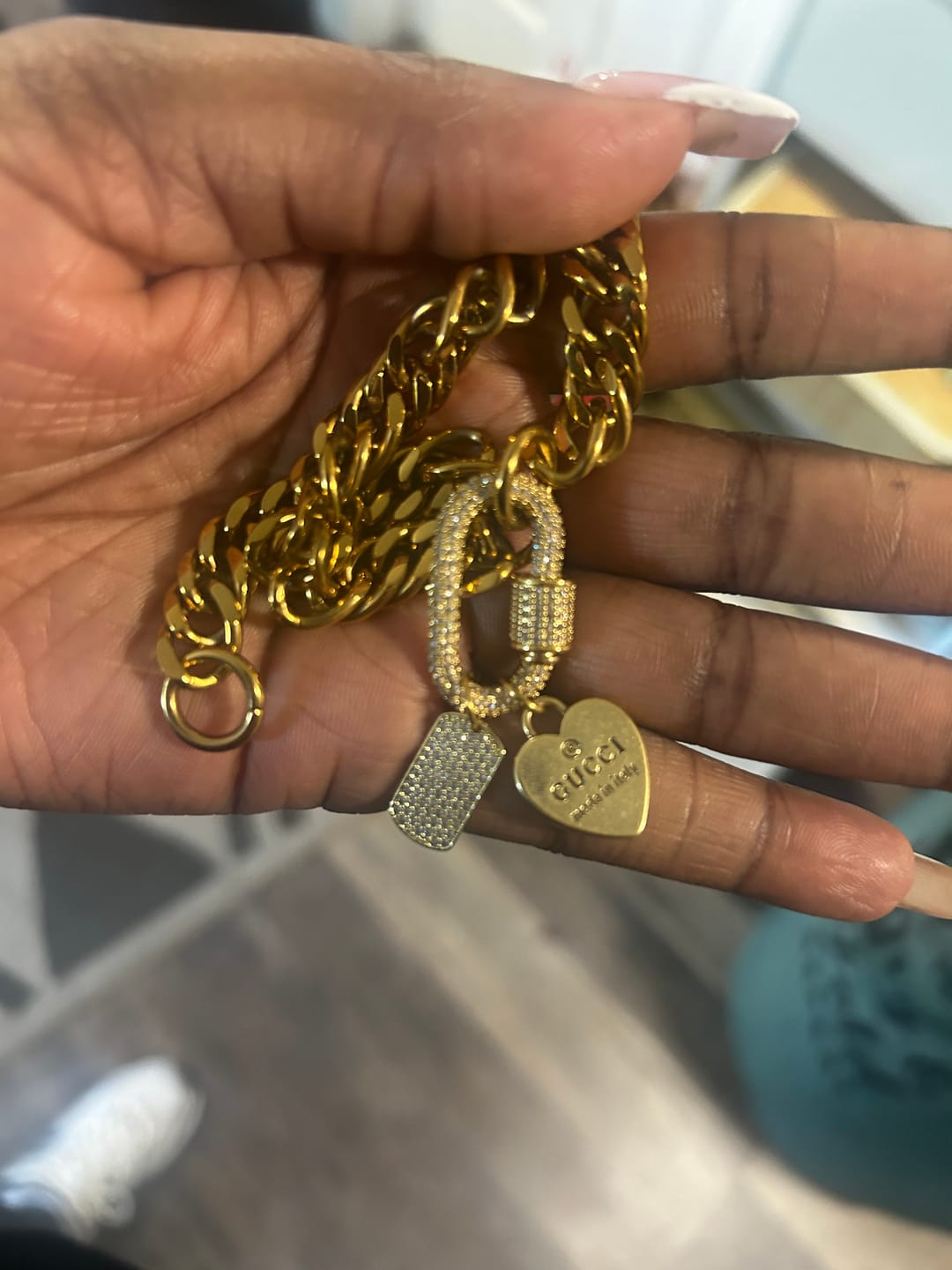 Customer photo review of Lover Charm Necklace