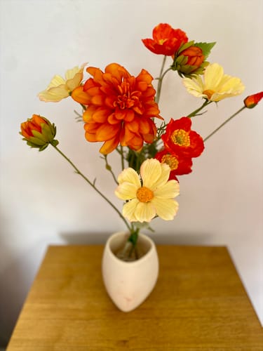 Customer photo review of Burnt Orange Dahlia Pompon