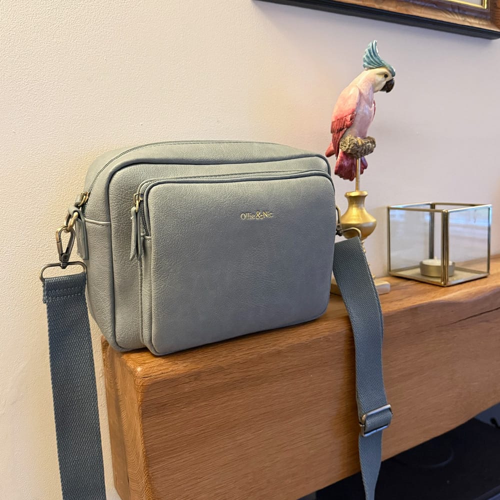 Customer photo review of Bertie Maxi Crossbody - Duck Egg