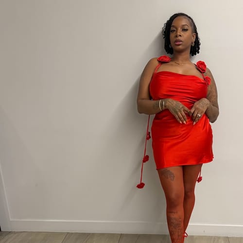 Customer photo review of Rose Temptation Satin Mini