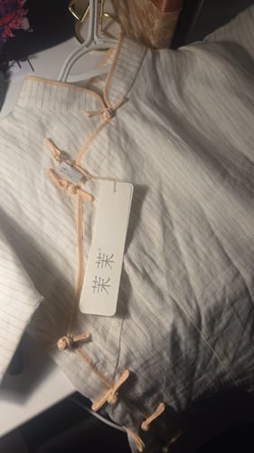 Customer photo review of Baizhi 白芷 Modernized Retro Daily Cotton & Linen Blend Half Sleeve Qipao