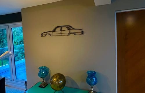 Customer photo review of Your Custom Car Silhouette Metal Wall Art Service