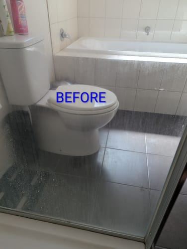 Customer photo review of GLASSGUARD® Glass Stain & Mould Remover Bundle