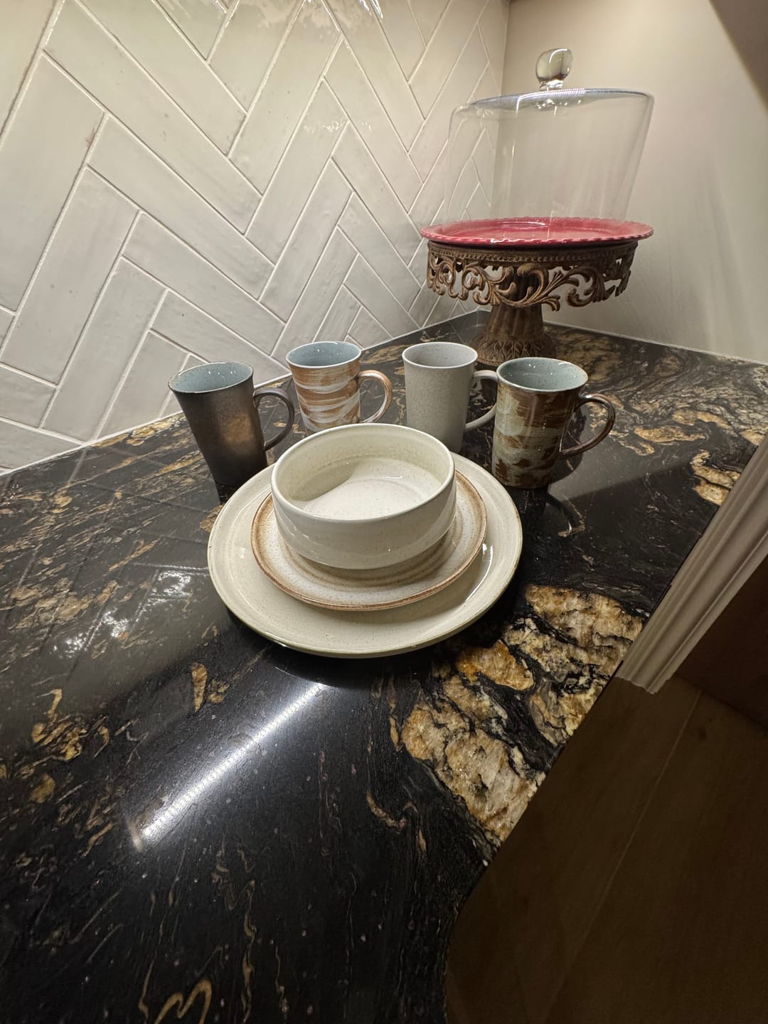 Customer photo review of Vintage Terra Forma Coffee Cups