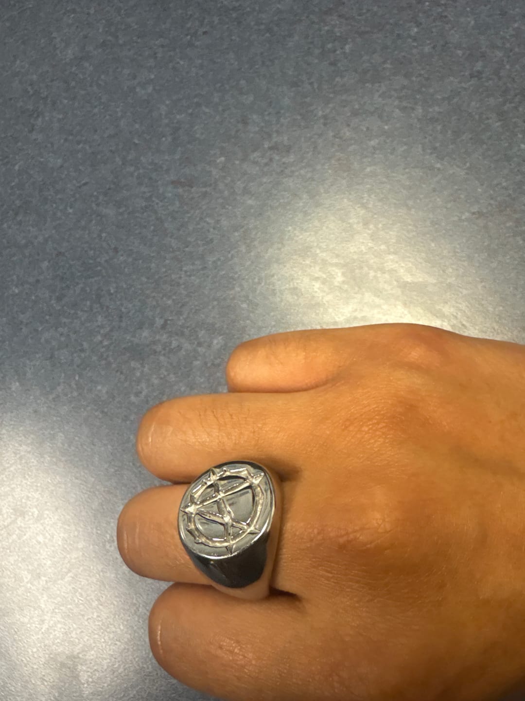 Customer photo review of ANARCHY SIGNET RING