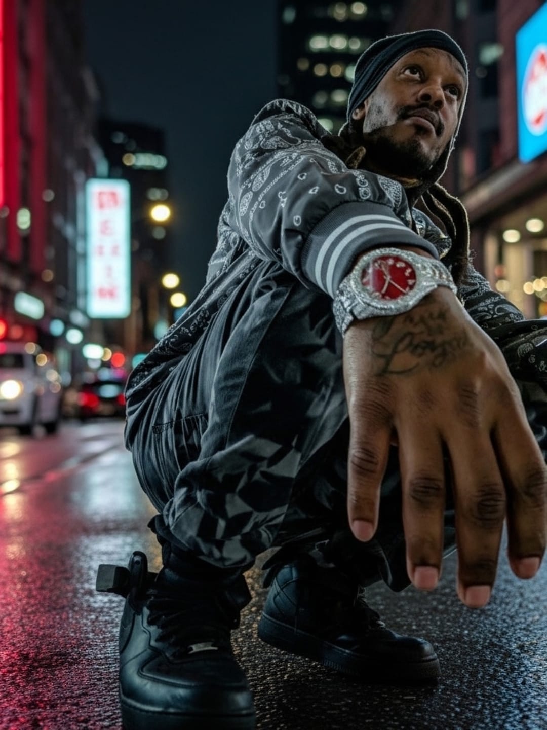Customer photo review of Paisley Print Baseball Jacket
