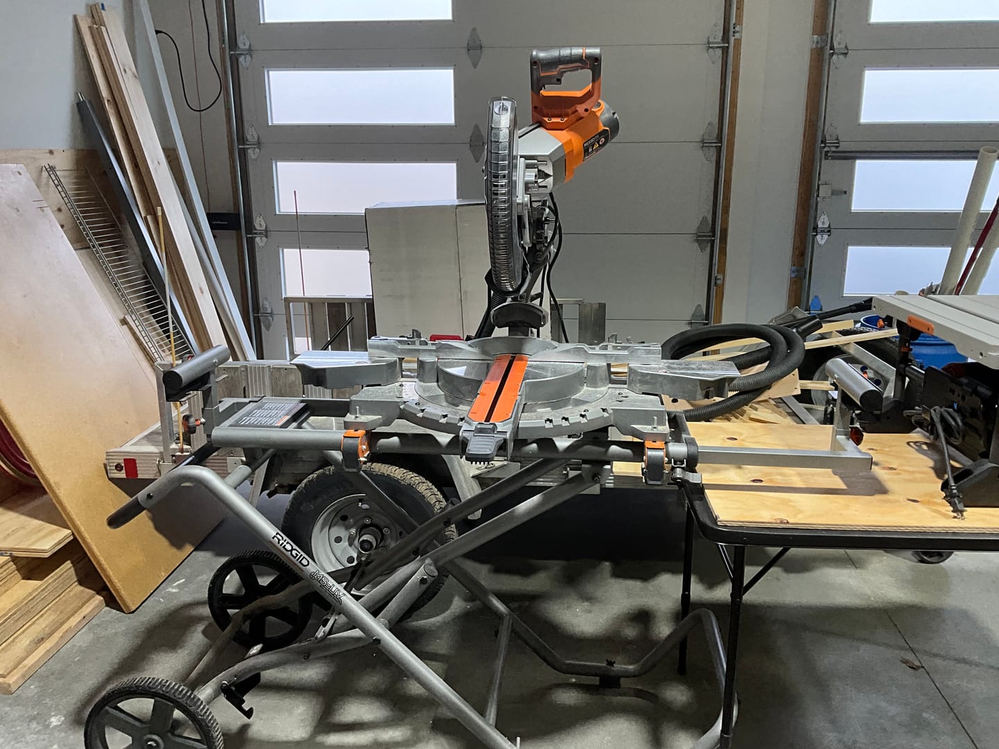 Customer photo review of Ridgid 12" Sliding Miter Saw Dust Collection Chute (R4222)