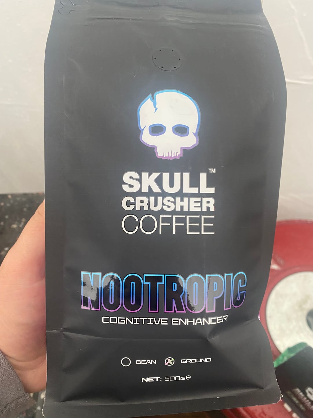 Customer photo review of Skull Crusher Coffee - Nootropic