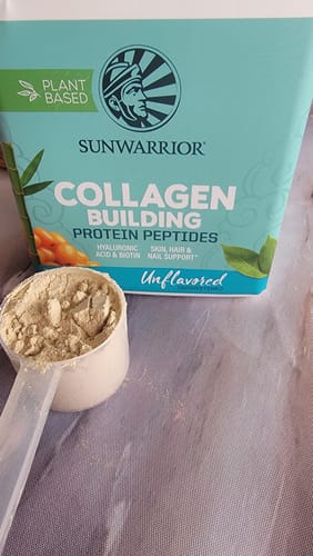 Customer photo review of Sunwarrior Collagen Building Protein Peptides Tahitian Vanilla Powder