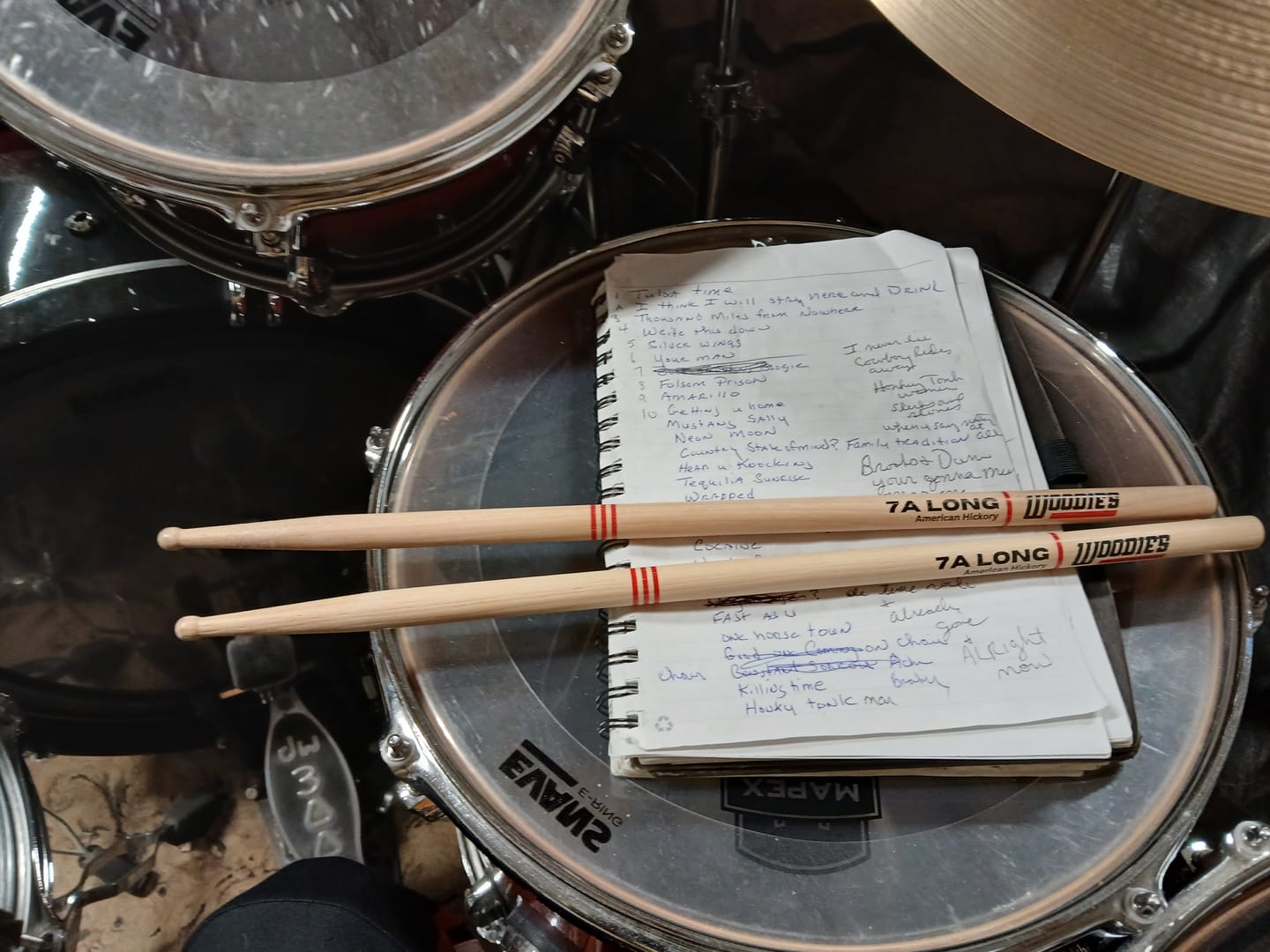 Customer photo review of American Hickory 7A Long Drumsticks