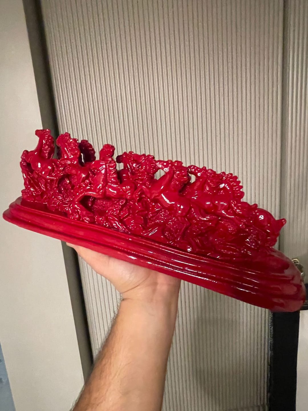 Customer photo review of 12 Red Running Horses Statue in Premium Quality Decorative Showpiece Resin Article for Home and Office Decor by Vastu Mandir