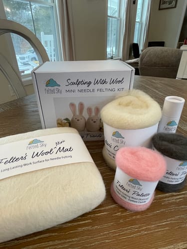 Customer photo review of Bunny Friends Mini Needle Felting Kit