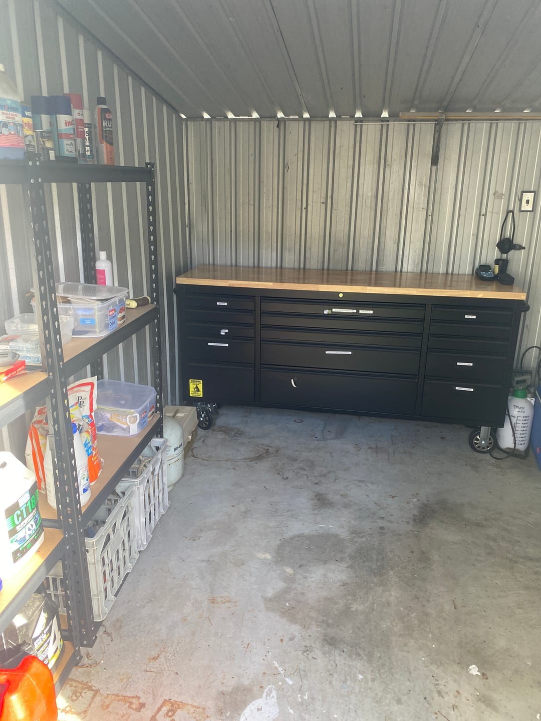 Customer photo review of 1.8M Wide (72") Stainless or Black Workbench Tool Trolley - Amazing Quality!