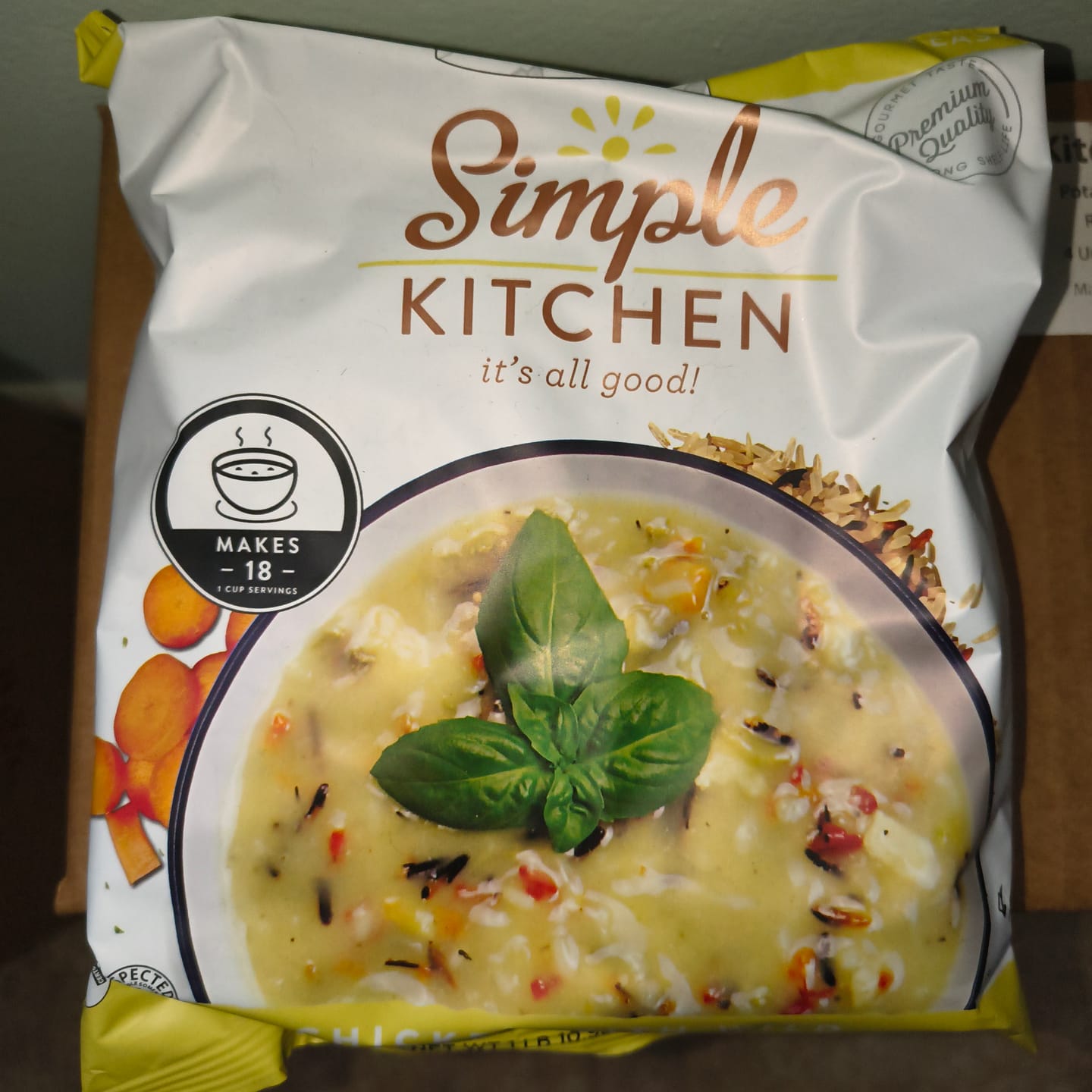 Customer photo review of Chicken & Rice Soup Mix - 18 Servings per Pouch