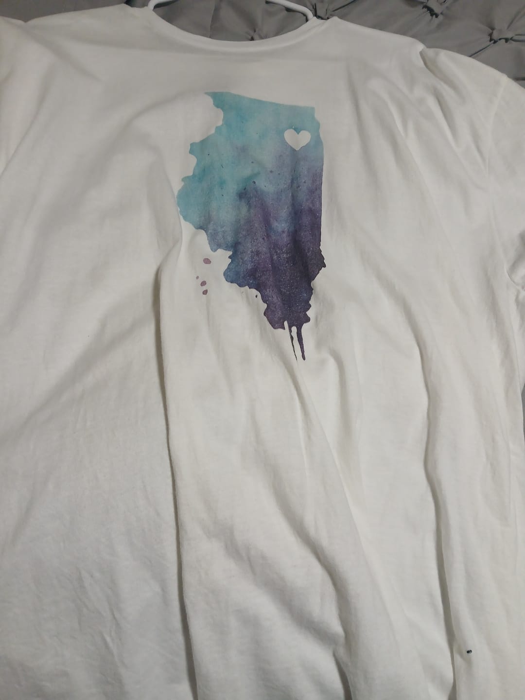 Customer photo review of Watercolor Illinois T-Shirt