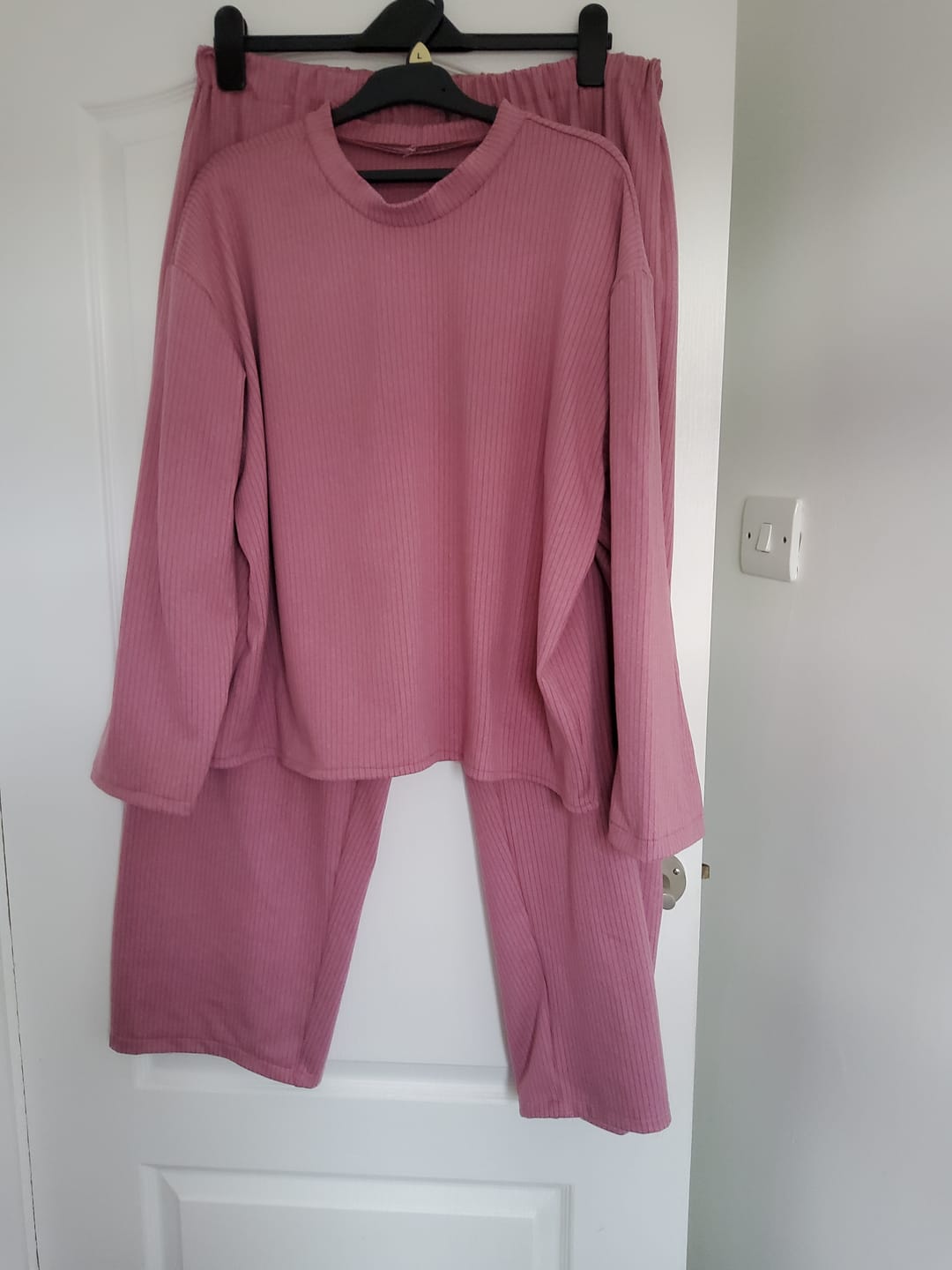 Customer photo review of Narrow Stripes Brushed Soft Knit Fabric