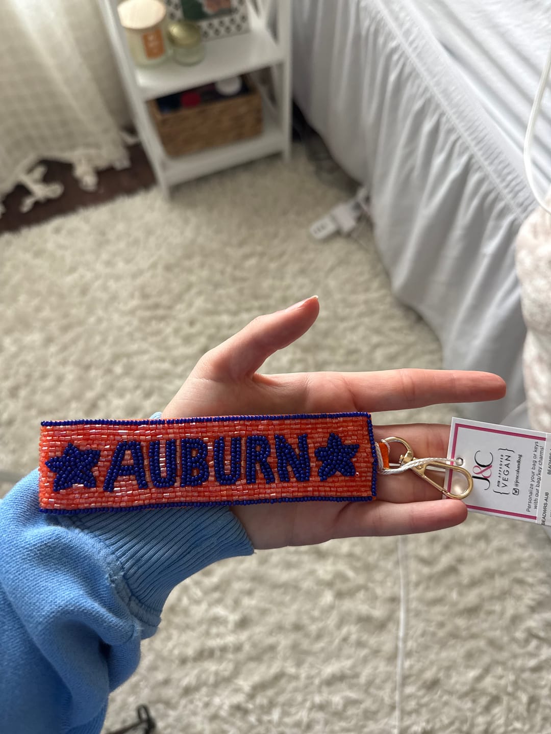 Customer photo review of Beaded Wristlet Strap